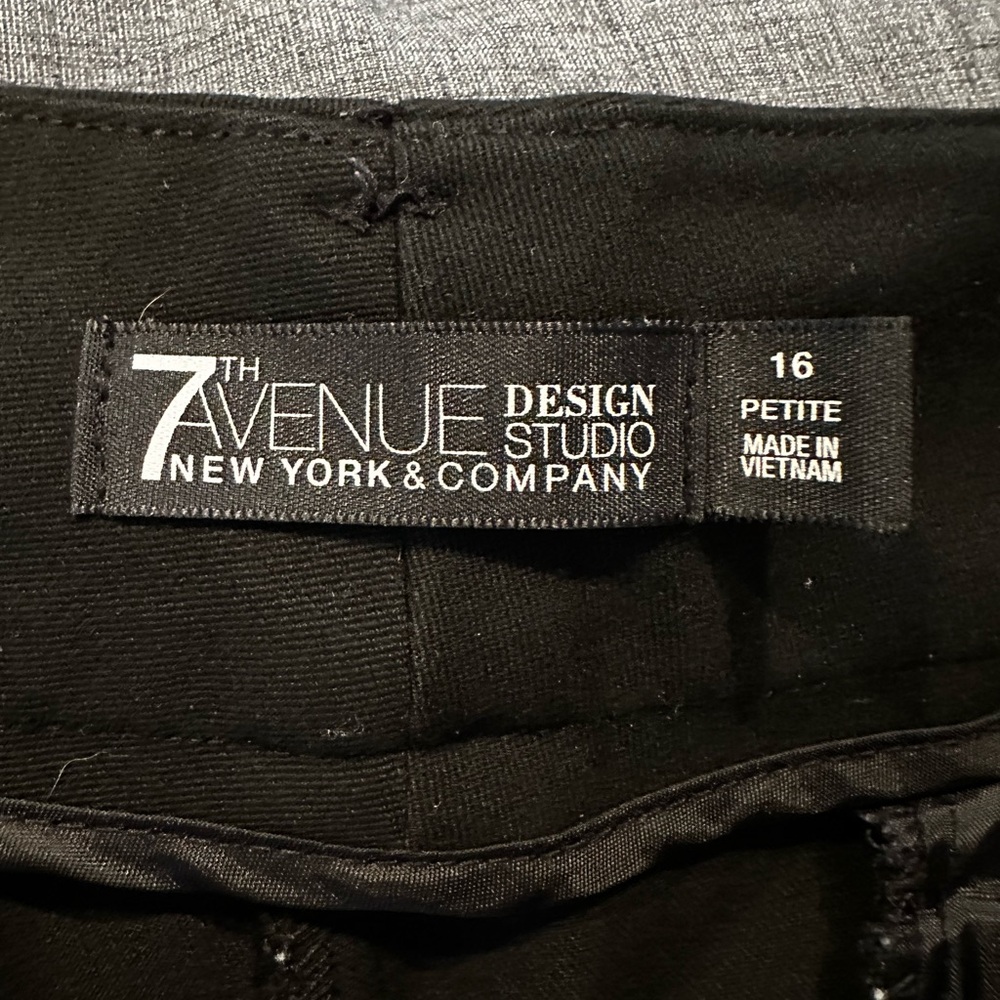 Black, size 16 petite, New York and Company dress pants.